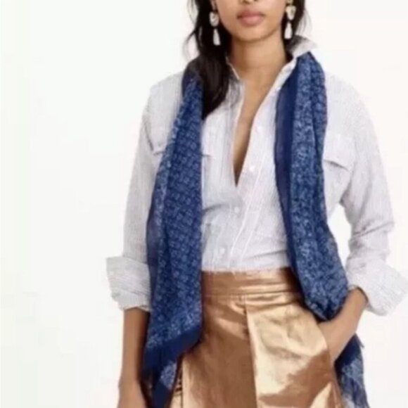 J Crew Rose Gold Metallic Linen Crossover Skort used great condition 💖💖✨ - Picture 3 of 7